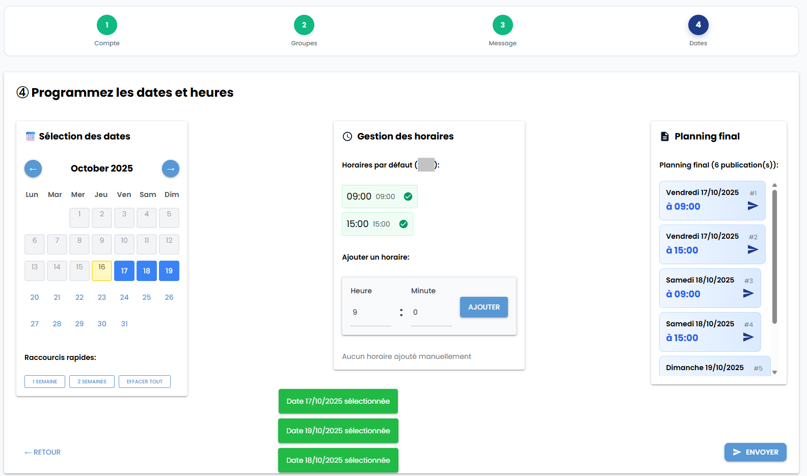 Étape 4 - Validation